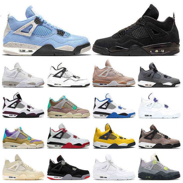 

mens sneakers basketball shoes 4s white oreo university blue black cat taupe haze fire red purple metallic diy womens sports trainers