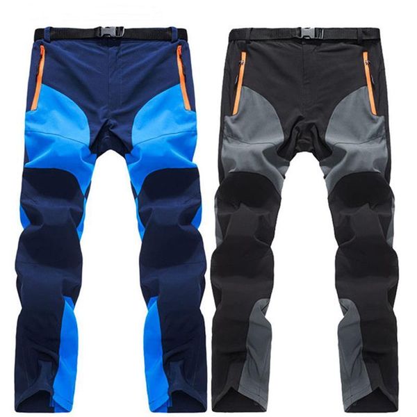 

pants men's hiking pants trekking camping high stretch summer thin waterproof quick dry uvproof outdoor travel wearresistant trouser, Black