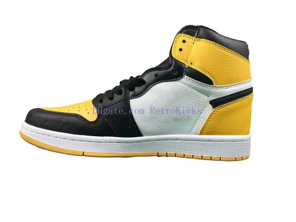 

wholesale 1s hight shoes yellow toe black taxi basketball shoes