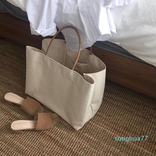 

designer-large shopping bag summer white casual totes jumbo canvas totes beach bag shoulder bag t200110290v