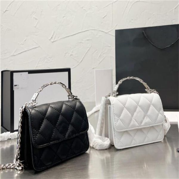 

designer bags totes handbags women mini boy caviar genuine leather bag quilted aged silver hardware chain crossbody shoulder purse300s