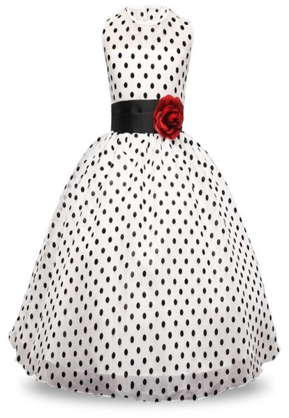 

baby girl polka dots dress for girls flower wedding party dresses kids princess christmas dress casual wear children clothing2561985, Red;yellow
