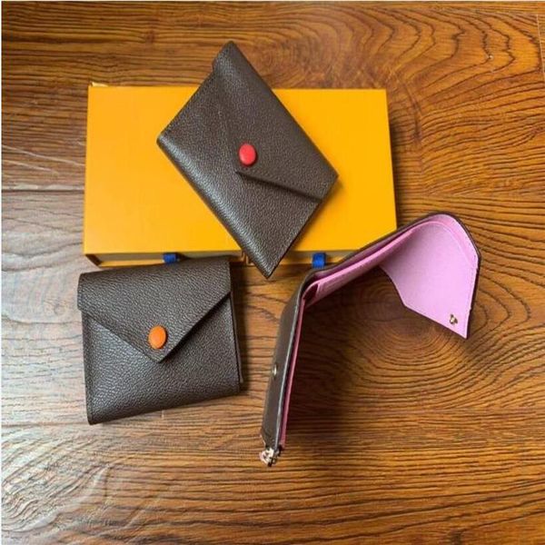 

credit card holder wallet coin purse keychain classic flower letter print 3d embossed ladies women mens wallets key pounch 12cm2538, Red;black