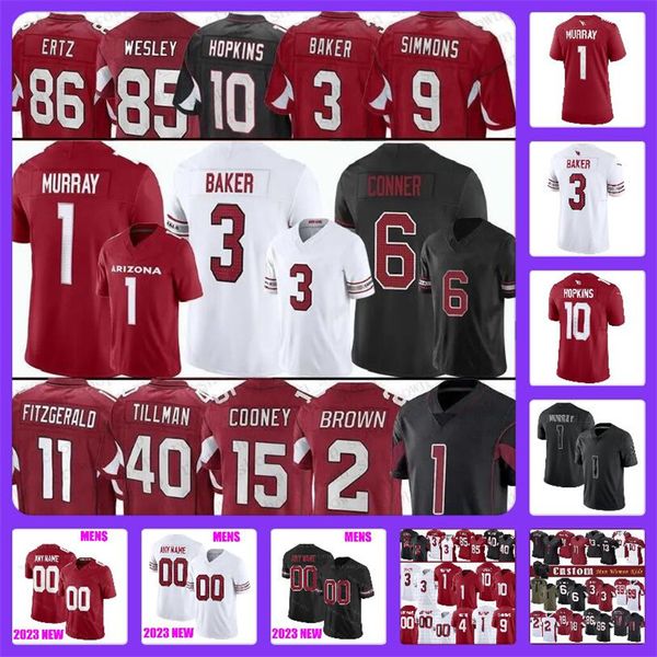 

deandre hopkins kyler murray tee jerseys arizonas budda baker custom cardinal football nfldddd pat tillman myjai sanders kurt warner james c, Black