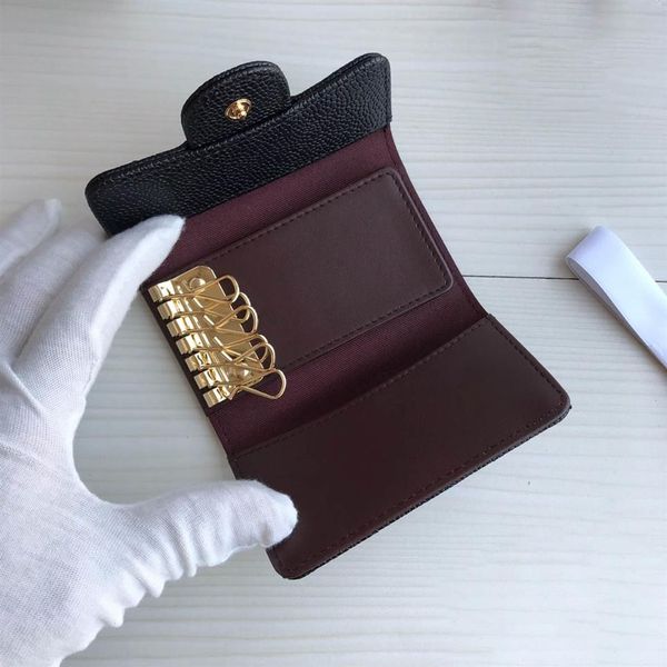 

quality genuinel leather womens key wallet with box luxurys designers wallet womens wallet purese credit card holder pass252s, Red;black