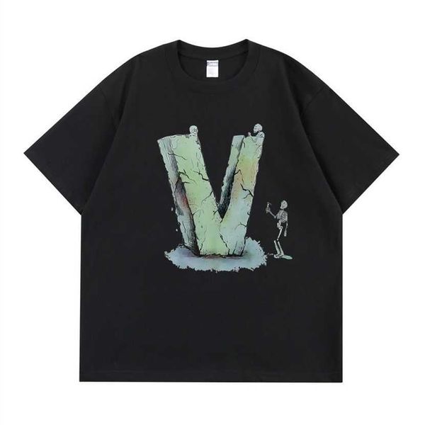

26% off clothing designer quality trendy skull cracked letter big cotton loose t-shirt street summer, White;black