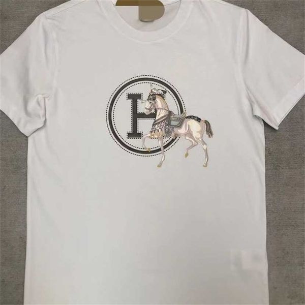 

26% off clothing designer quality pure cotton printed pony short sleeved for men family's new fashion men's trendy round neck bott, White;black