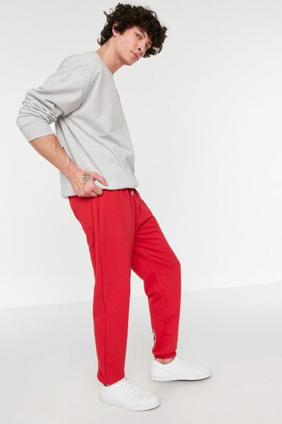 

pants men's regular fit rubber trotting sweatpants tmnss22ea0111, Black