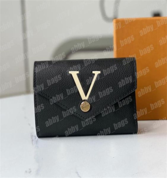 

fanny victorine wallets designer womens billfold purse mono gram empreinte woman cardholder square v wallet luxury men card holder2863595, Red;black