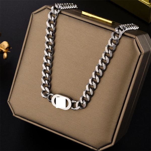 

beautiful design double d pendant necklace bracelet stainless steel chain jewelry for women gift, Silver
