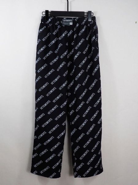 

pants vetements casual trousers full men women 1 1 loose pants vtm trousers, Black