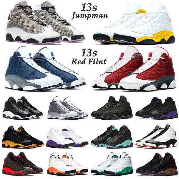 

13s houndstooth jumpman basketball shoes 13 obsidian university gold red flint court purple hyper royal aurora green mens trainers sports, White;red