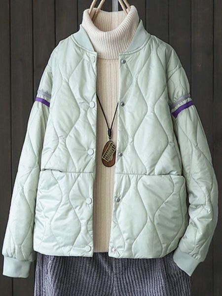 

leather winter woman coat 2022 very warm parkas fashion single breasted cotton clip warm baseball jacket oversize coat cotton jacket top, Black