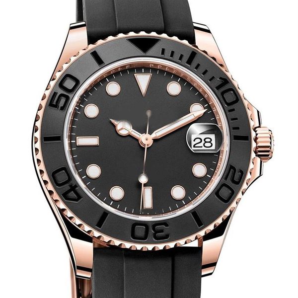 

u1 new style automatic 2813 movement ceramic bezel dial men watch rubber band 2121, Slivery;brown