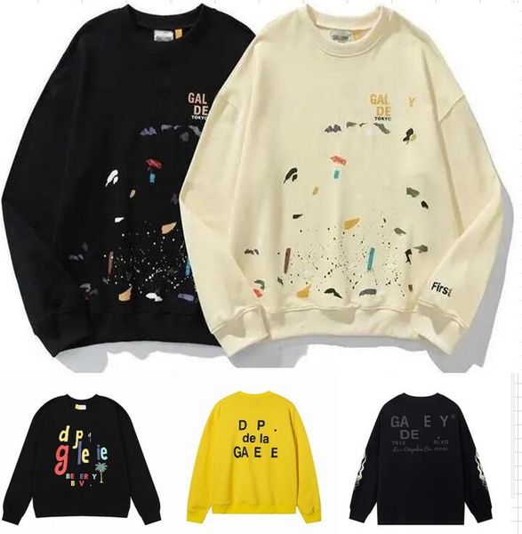 

men's hoodies sweatshirts same galleryes dept t shirts rapper mens designer letter flame print high street women's long sleeve t-s, White;black