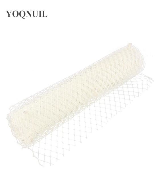 

ivory or multi colors mix dot birdcage veils 25cm width diy hair accessories wedding veils hat adorn bridal netting hat party fas2725154, Golden;white