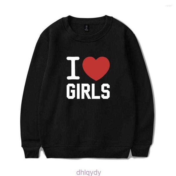 

love men's hoodies fletcher i girls crewneck merch sweatshirt men women print pullover harajuku casual lo14, Black