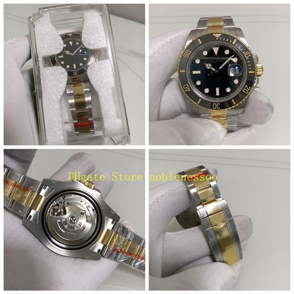 

4 style real po cal 3235 watch 904l steel men's ceramic bezel 126618ln 126613ln 126618lb 126613lb 18k yellow gold blue dia293d, Slivery;brown