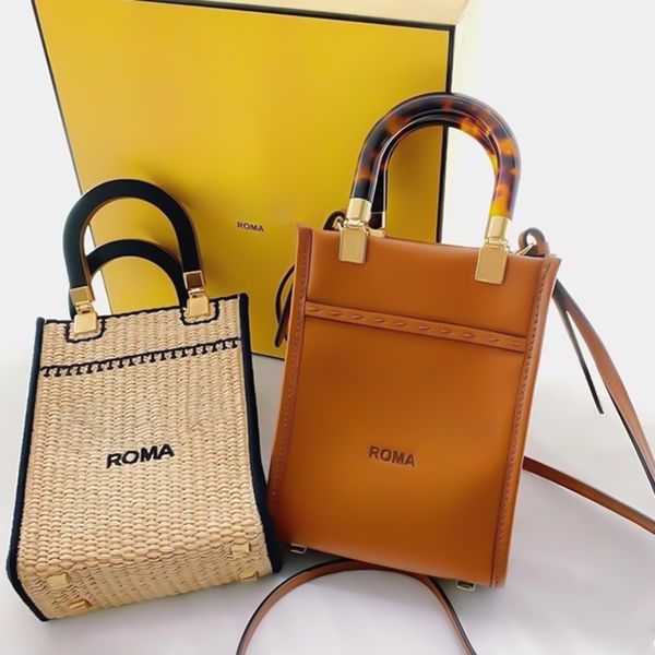 

fendace luxury mans bags designers sunshine crossbody hand bag classic pochette shoulder bag handle fend square totes brown womens mens leat