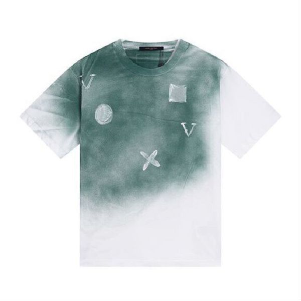

summer new short sleeve t shirt double yarn fabric stereo letter shirt printing women men's round neck t shirt original sweatshirt polo, Black;brown