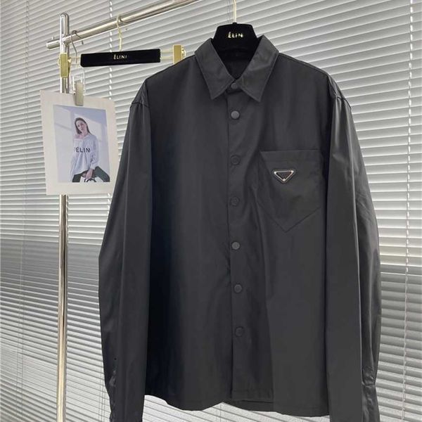 

32% off chaopai classic triangle long sleeve men's simple fashion casual black shirt, White;black