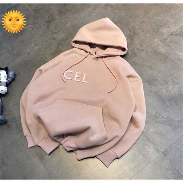 

26% off bf wind autumn and winter ce competitor embossed steel print letter hooded drawstring couple plus fleece thickened sweater top, Black