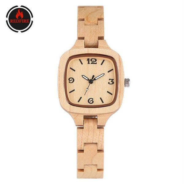 

pure maple wood women's watch fashion square dial elegant wooden bangle for lady hidden clasp reloj femenino wristwatches177g, Slivery;brown