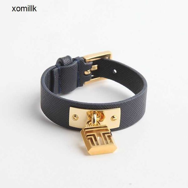 

hermm designer bracelet daily accessories t series artificial leather detailed small lock pendant and with multiple colors 8vp7, Black