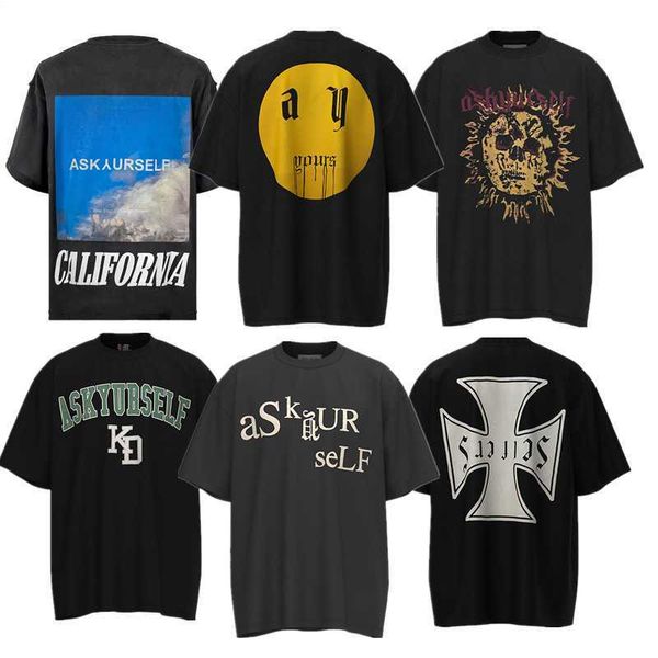 

t shirt american trendy ask sun skull cross print distressed short sleeve high street loose t-shirt, White;black