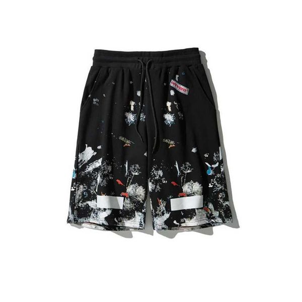 

34% off ow starry sky fireworks summer trendy couple shorts pure cotton trend men's, White;black
