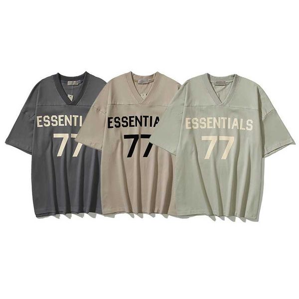 

36% off fog double-thread flocking letters men and women v-neck short-sleeved t-shirt summer street couple half-sleeved t-shirt, White;black