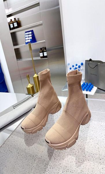 

2022 new design women designer socks boot shoes luxury mens casual brand ankle boots with mixed colors9257083, Black