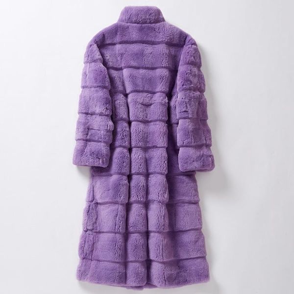 

fur natural rex rabbit fur coats women outwear winter real fur jackets, Black