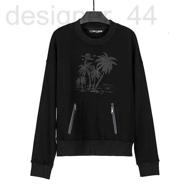 

men's hoodies & sweatshirts luxurioustide brand black foam coconut tree print round neck pullover sweater for men and women lr4f