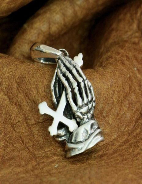 

925 sterling silver praying charms cross pendant ta2780124877952