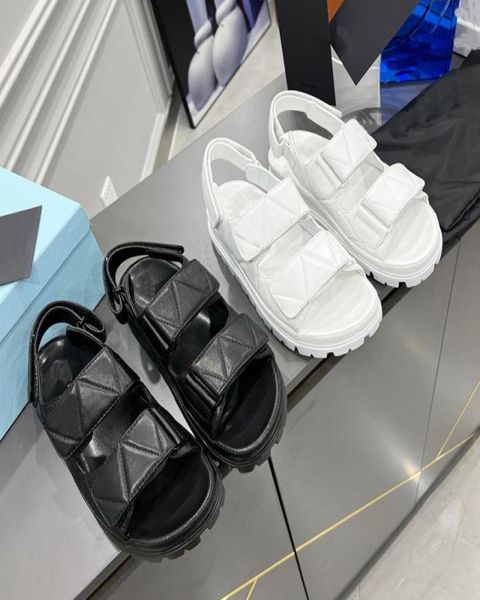 

casual sandals classic letter buckle hook loop women shoe the designers strongly recommends genuine leather low6610625, Black