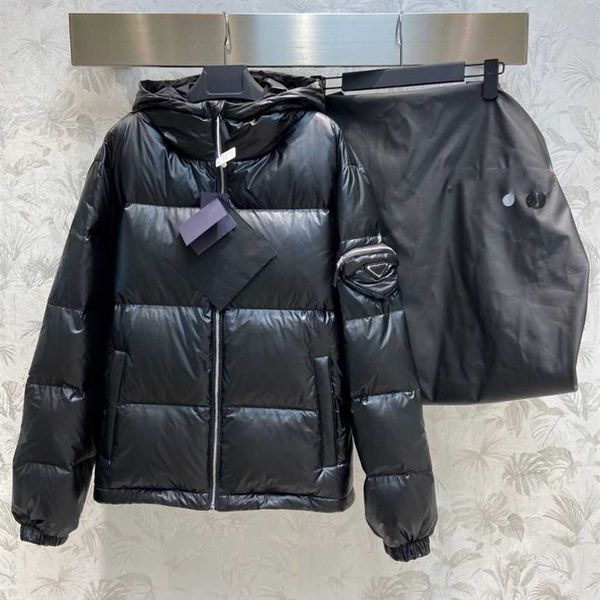 

30% off family autumn/winter new triangle bag hooded bread down cotton coat, Black