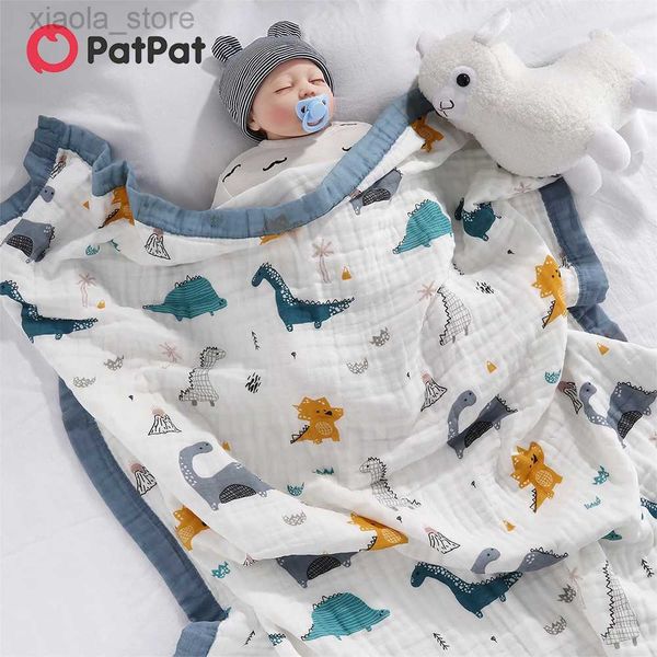 

blankets swaddling 100% cotton baby blankets newborn patpat 6 layers muslin cotton gauze swaddle absorbent soft baby blankets for beds bath