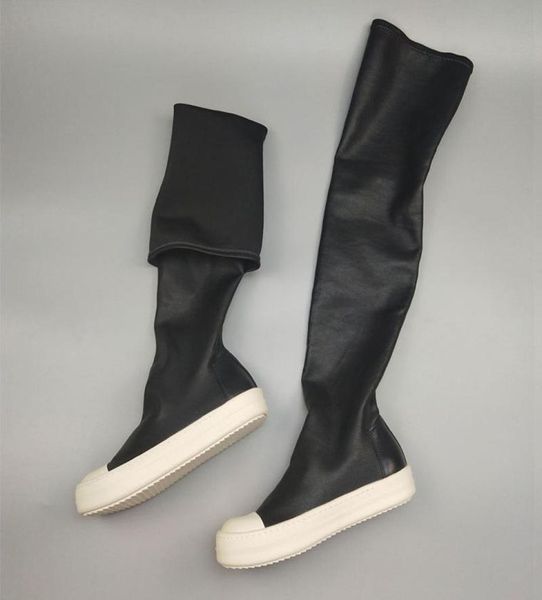 

designer boots for woman winter fashion black over the knee boot martins thighhigh booties platform heel soft real leather luxuri3880596