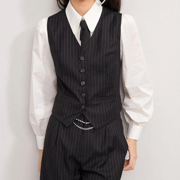 

vests women vest formal outfits black white stripes v neck elegant ol waistcoat business vest wedding vest office formal work wear
