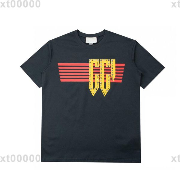 

23ss designer letter printed t shirts tee sweatshirt fashion high street short sleeves summer casual t-shirt breathable men women 2892, Black;brown