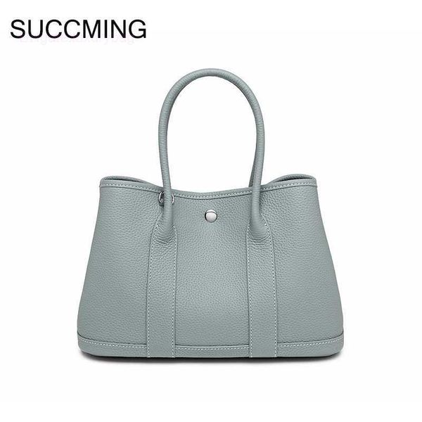 

designer herbag garden party evening home h leather women's large capacity bucket one shoulder handheld tote bridal wedding cow skin ba