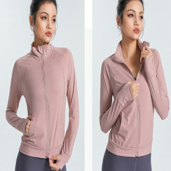 

alo yoga sports coat women's spring and autumn thin fitness suit sweater running quick dry cardigan yoga suit long sleeve jacket 2023 n