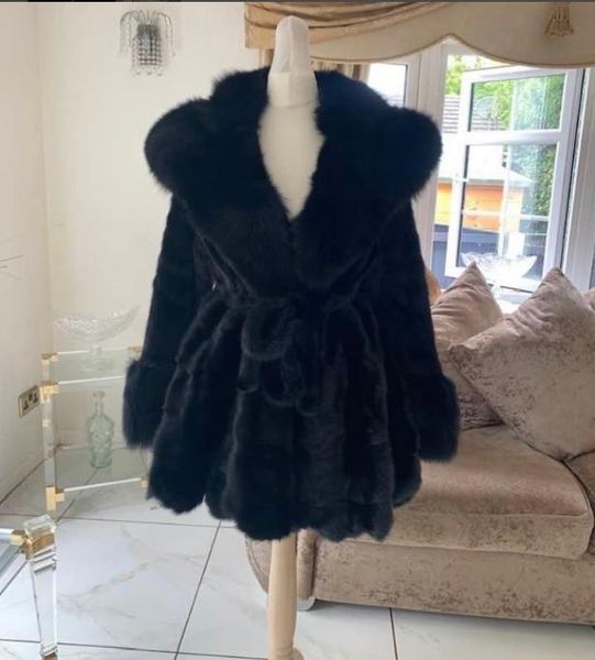 

fur arlenesain 2022 custom new black color real mink fur women coat