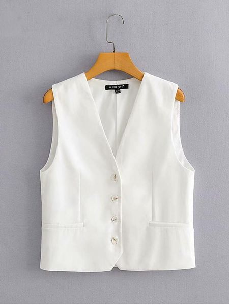 

vests duoperi women fashion sleeveless jacket casual gilet office lady vest streetwear female waistcoat veste femme, Black;white