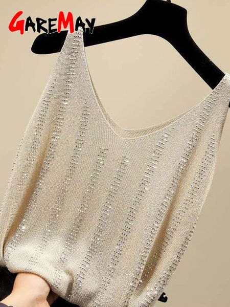 

camisoles tanks white tank summer ribbed vest v neck ice silk spaghetti strap beige sleeveless basic cami 230421, Black;white