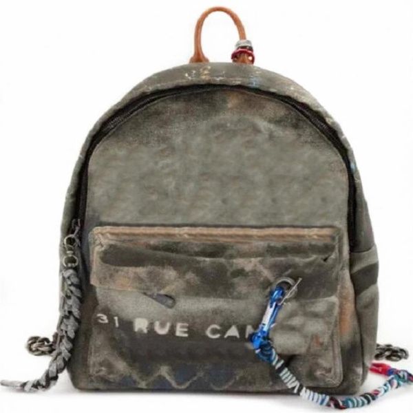 

travel sports graffiti splicing backpack retro shoulder catwalk men women casual canvas bag classic doodle limited edition school 208b