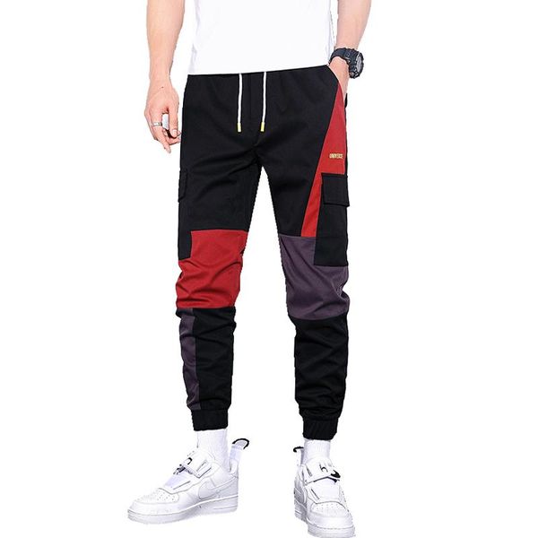 

pants men pants straight casual hip hop harajuku anklelength pants male harem pants, Black