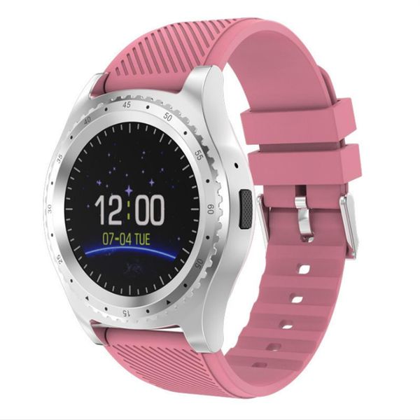 

l9 sports quartz pedometer cwp smart watch mens watches comfortable silicone band bluetooth music call remote camera message remin261c, Slivery;brown