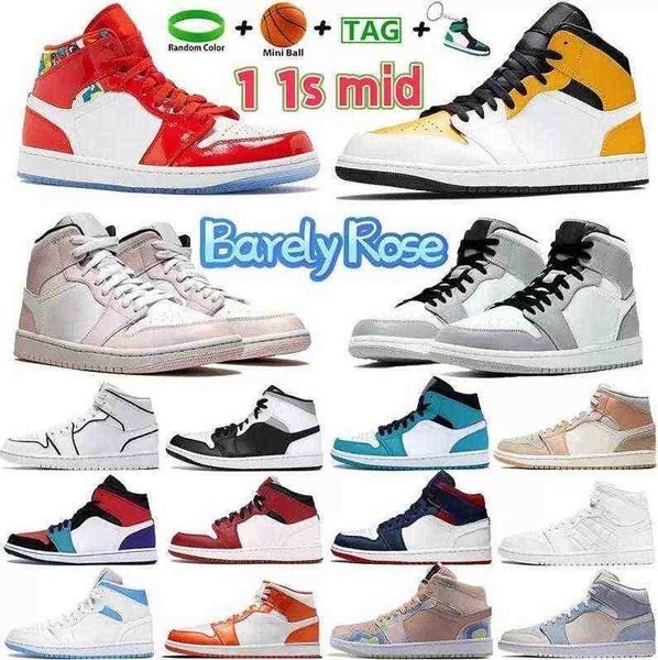 

barely rose 1 1s basketball shoes light smoke grey purple aqua paint drip quilted white se shadow men women sports sneakers
